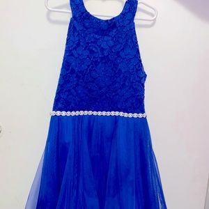 Pretty Royal Blue Sparkly Dress